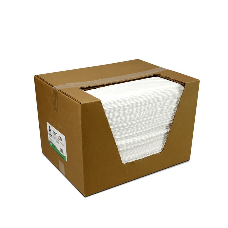 Absorbent Pads — White Oil-Only (100/box)